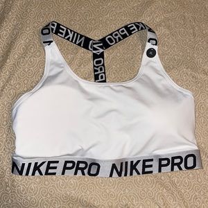 Nike Pro White Sports Bra Sold!